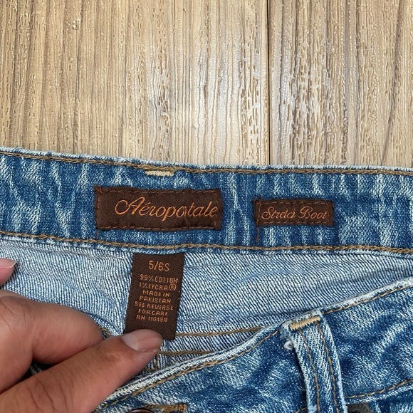 Aeropostale - Stretch Boot Cut Jeans Blue Women's - Size 5/6S - Picture 5 of 6